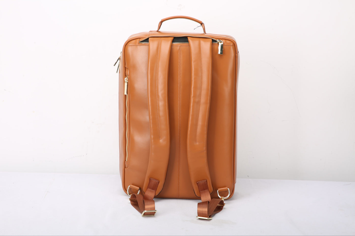 Brown Leather Backpack-Briefcase, MDB Label